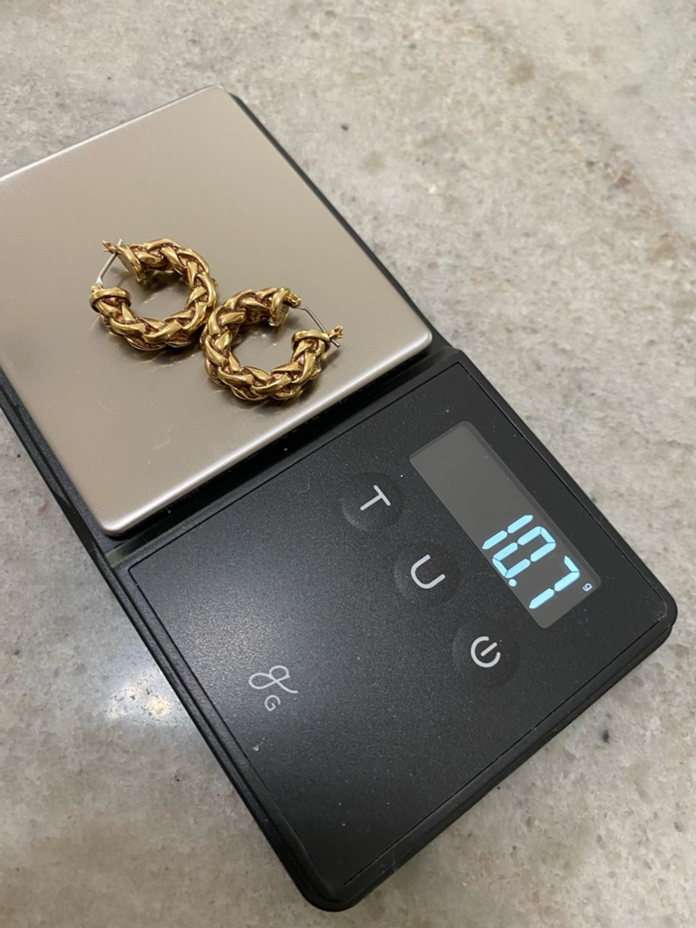 RLL Ralph Lauren Gold Braided Hoop Earrings - Women’s Fashion Jewelry - Picture 5 of 5